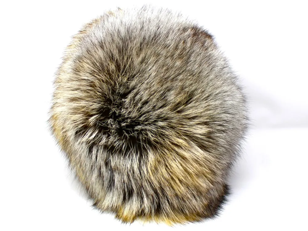 【MIAE】Arctic fur hat Arctic Fox Fur Hat Baby Blue Full Fur Trapper Hat Adjustable