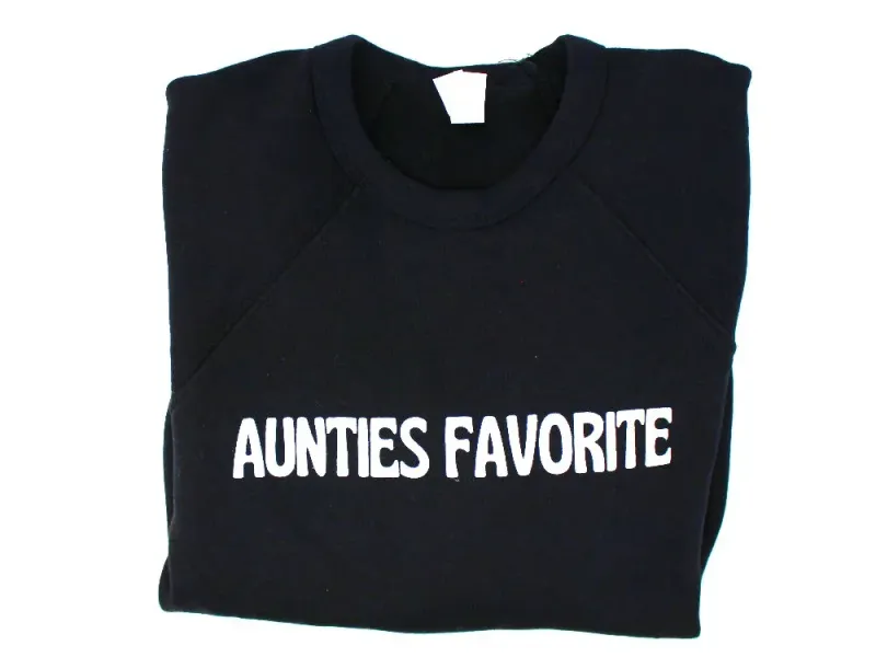 Aunties Favorite Youth Black Crewneck