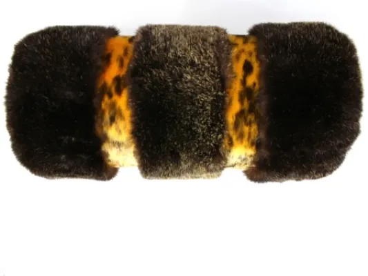 Sea Otter Fur and Seal Skin Neckroll Pillow