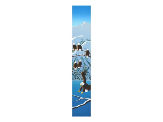 Winter Gathering   18"x3" original serigraph