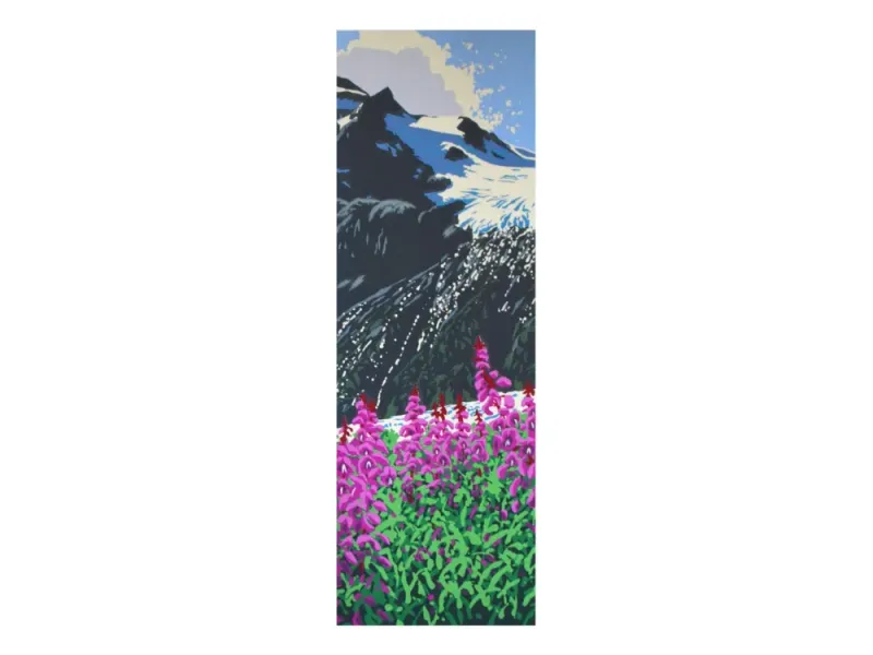 Fireweed and Ice   18"x6" original serigraph