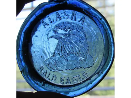 Alaskan Bald Eagle Glass Ornament