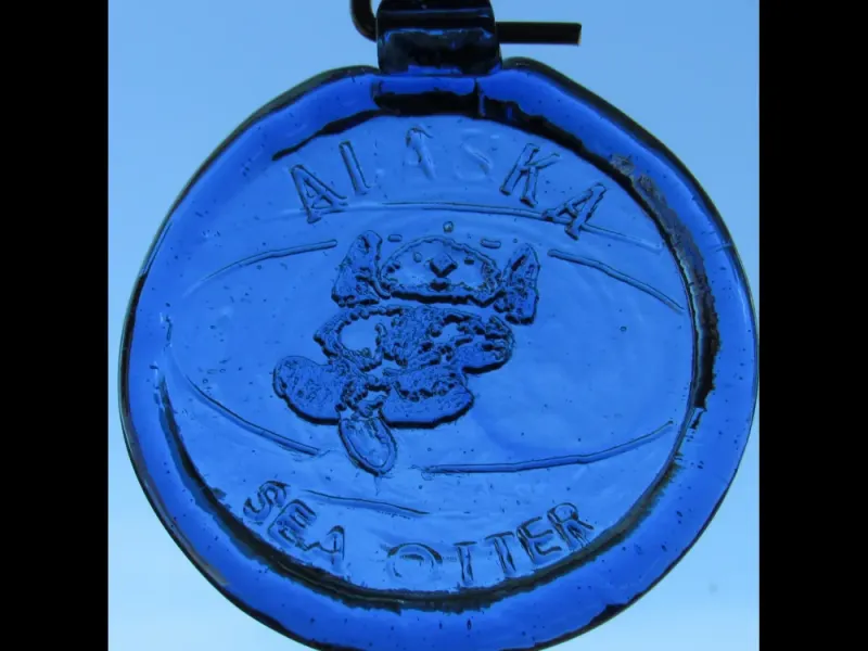 Alaskan Sea Otter Glass Ornament