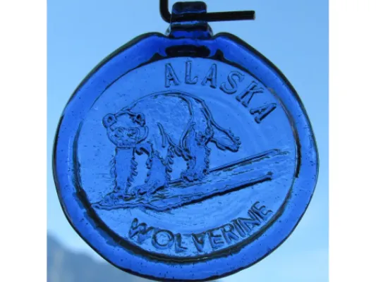 Alaskan Wolverine Glass Ornament