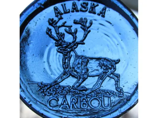 Caribou Glass Ornament