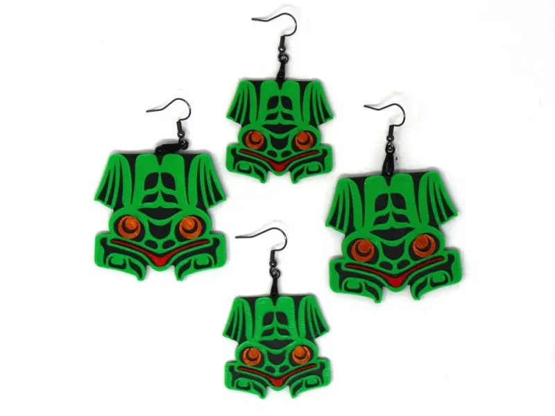 Totemic Frog Earrings