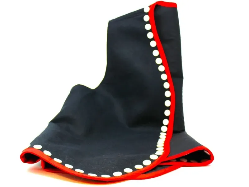 Traditional Beaded Vest - Black and Red