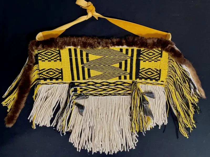 Ceremonial Raven's Tail Apron - Yellow