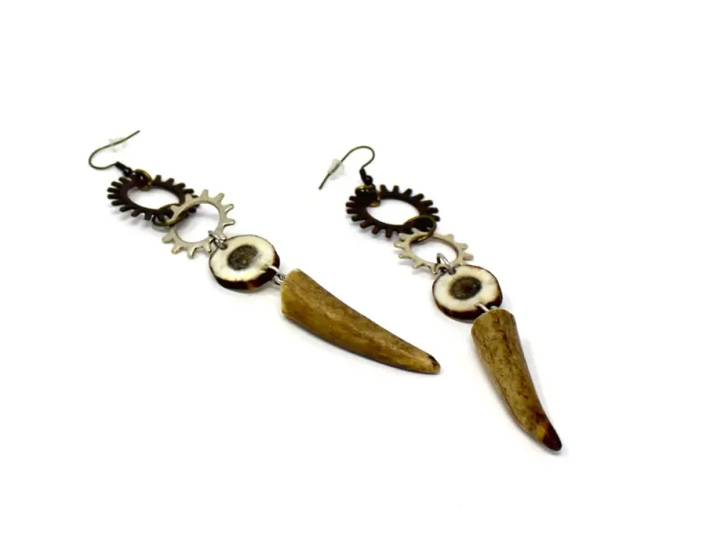 Sitka black tail Antler Gadget Dangle Earrings