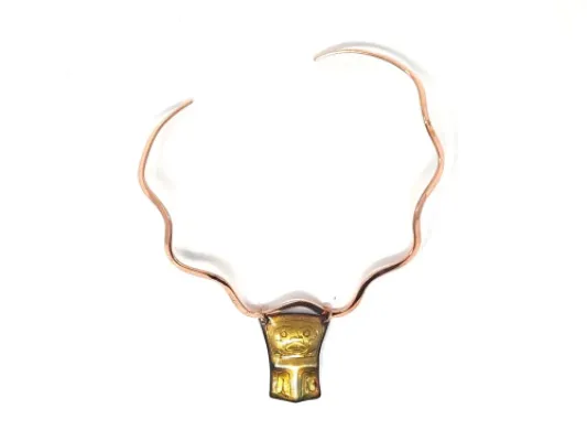 Small Copper Tin’aa Pendant With Omega