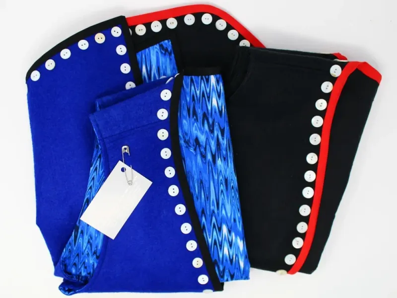 Traditional Beaded Vest - Blue