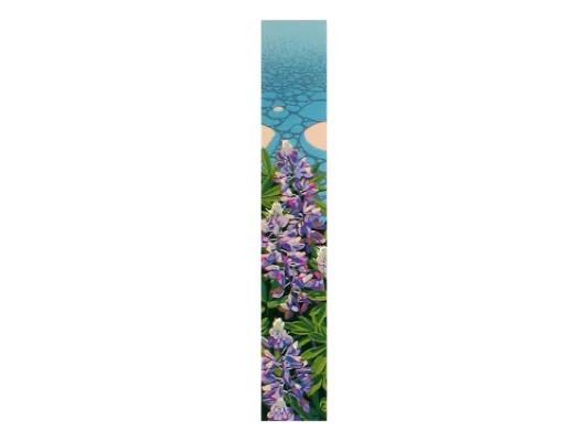 Lupines at Water's Edge 12"x2" original serigraph