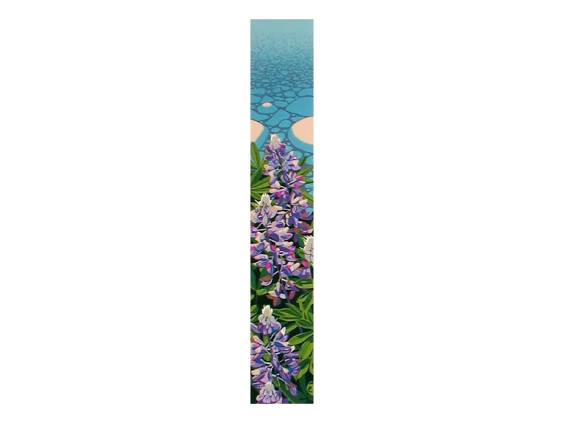 Lupines at Water's Edge 12"x2" original serigraph