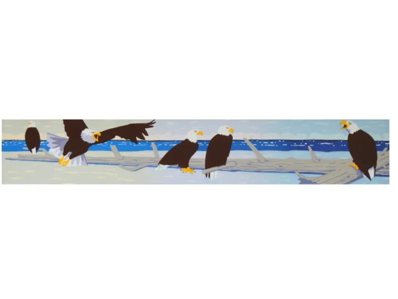 Eagle Congregation  2"x12" original serigraph