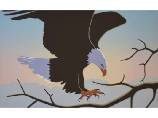 Landing  5"x8" original serigraph