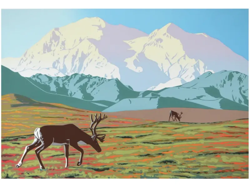 Mt. McKinley - Migration  9"x13" original serigraph