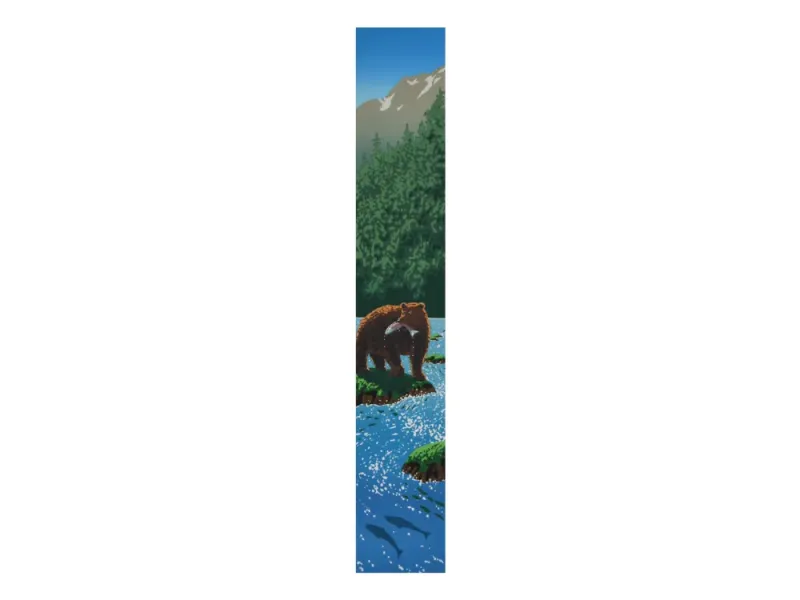 Eat Wild Alaska Salmon    18"x3" original serigraph
