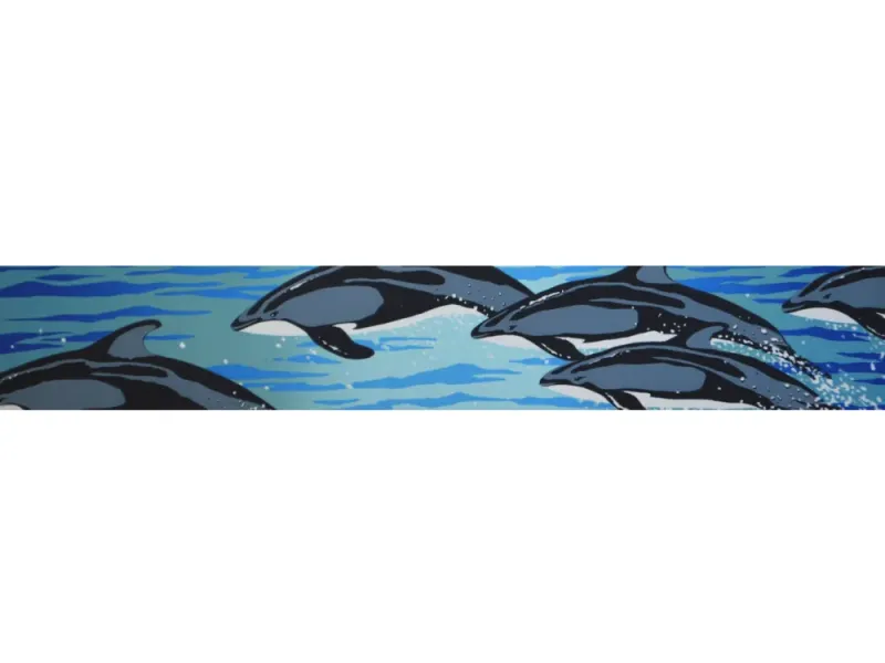Dolphin Dance  2"x12" original serigraph