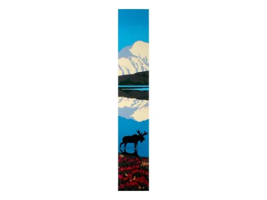 Denali Moose  12"x2" original serigraph