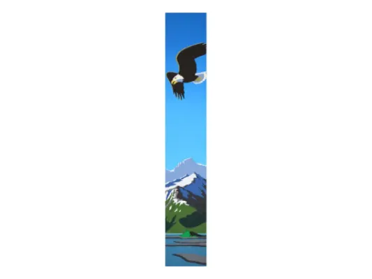 Flyover  12"x2" original serigraph