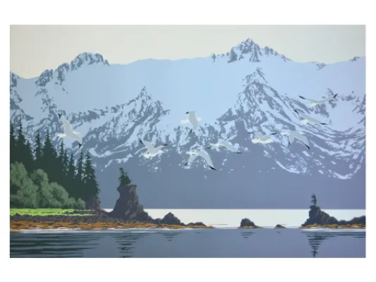 Free As Only Birds Can Be  12"x18" original serigraph
