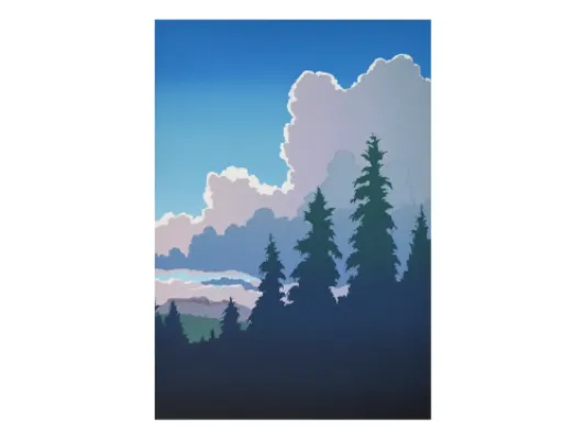Every Cloud   13"x9" original serigraph