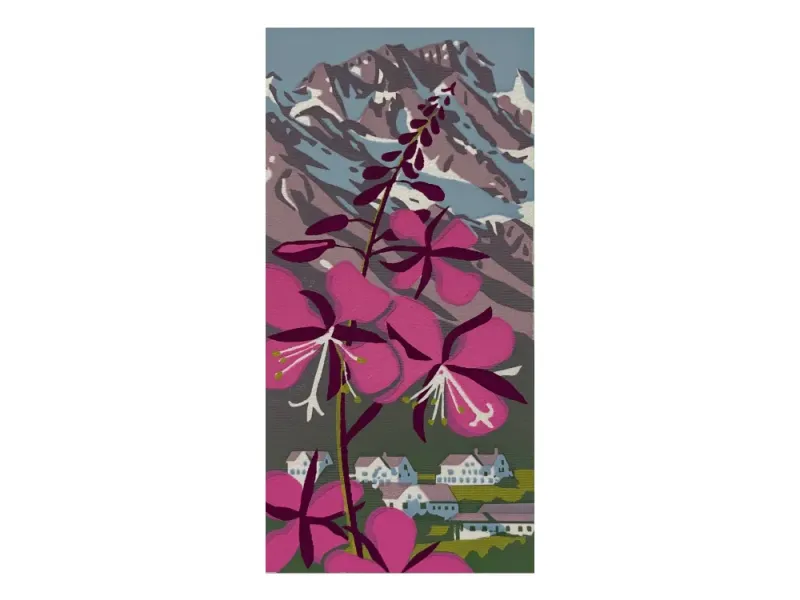 Haines, Alaska  4"x2" original serigraph
