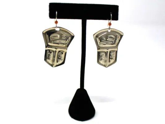Lovebirds Copper Tin'aa Earrings in Sterling Silver