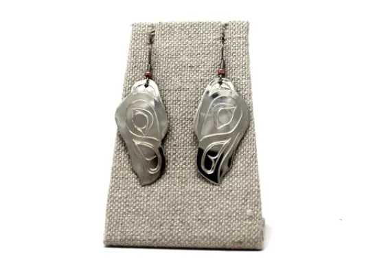 Raven Totemic Earrings in Sterling Silver