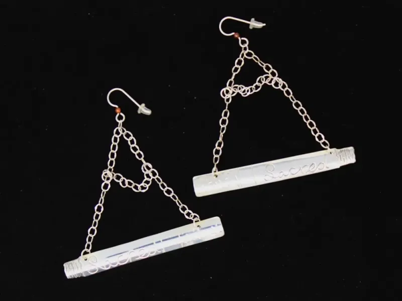 Sacred Earrings in Sterling Silver
