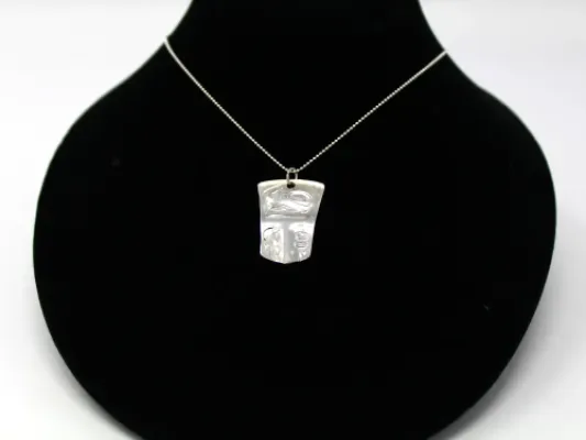 Eagle Totemic Copper Tin'aa Pendant in Sterling Silver