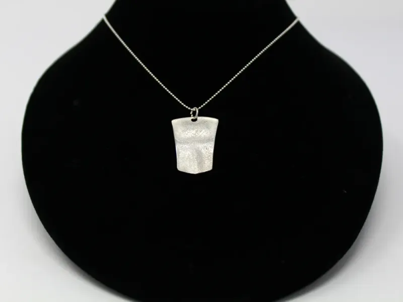 Brushed Finish Copper Tin'aa Pendant in Sterling Silver