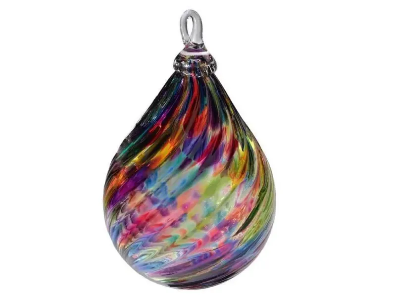 Aurora Borealis Glass Christmas Ornament