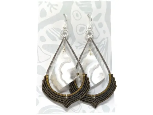 Ocean Jasper Macramé Earrings