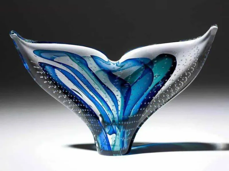 Handmade Glass Whale Tail
