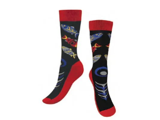 Salmon Totemic Socks