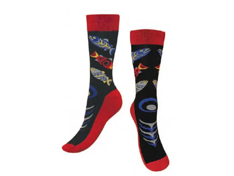 Salmon Totemic Socks