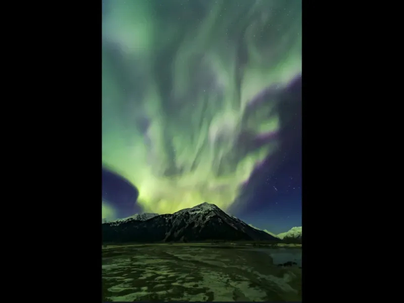 "Green Eruption" Aurorua Borealis Photography