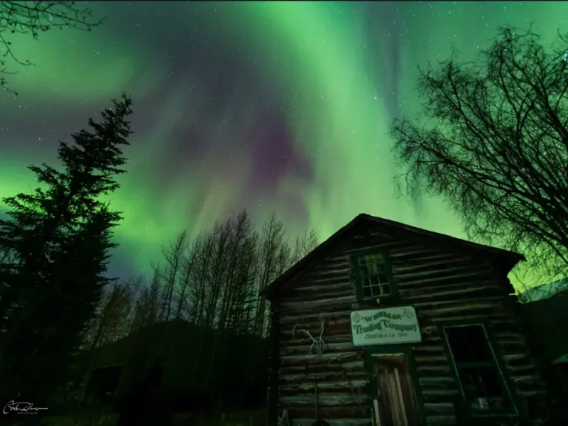 "Aurora Over Trading Post" Aurorua Borealis Photography