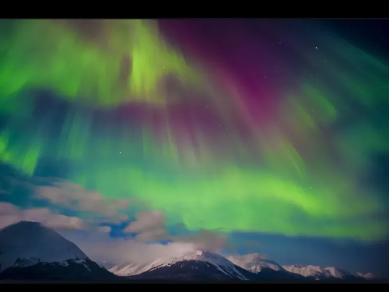 "Aurora Over Kenai Mountains" Aurora Borealis Photography