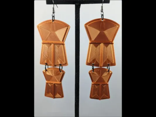 Copper Shielf Earrings