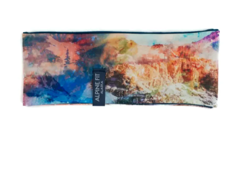 Made in Alaska Merino Wool Lined Headband - Cosmic Peak