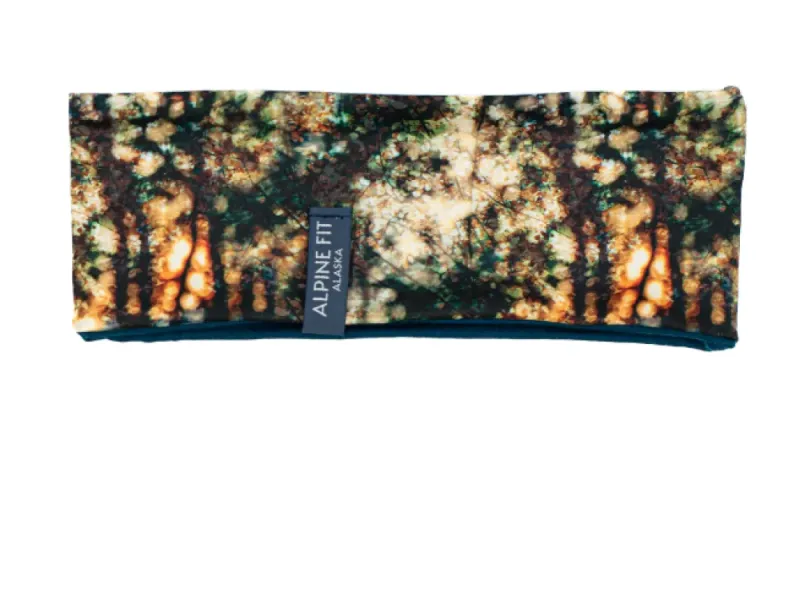 Made in Alaska Merino Wool Lined Headband - Tree Light
