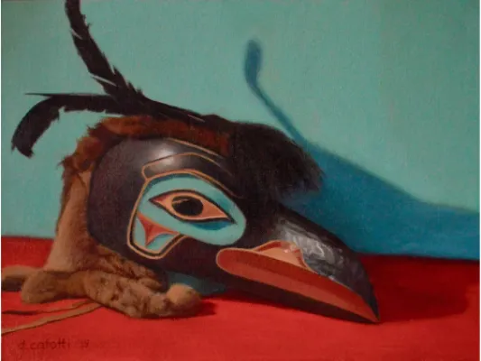 Tlingit Mask, 12"x16" original oil on canvas