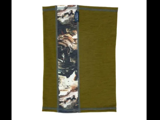 Made in Alaska Geo Merino Wool Neck Gaiter - Kelp Green