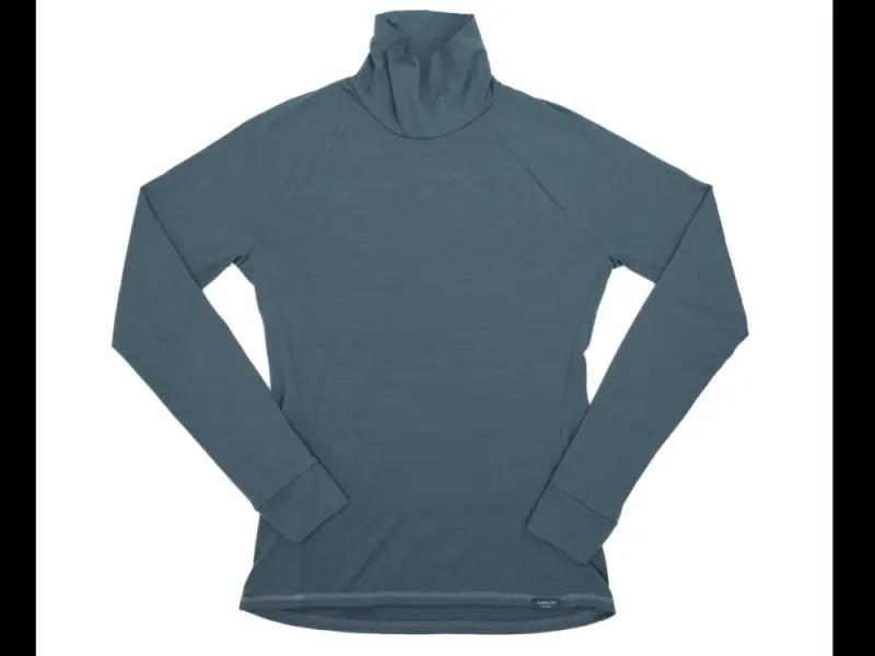 Made in Alaska Women's Merino Wool Isostatic T-Neck Top - Slate