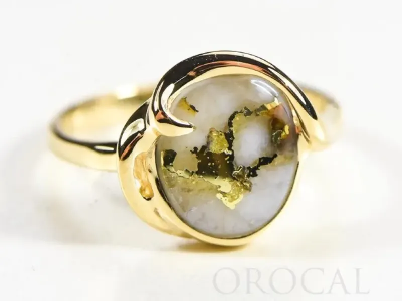 Orocal Round Gold Quarts Ladies  Ring-RL1048Q