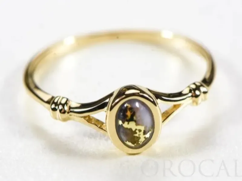 Orocal Elegant Gold Quartz Ladies Ring-RL725Q
