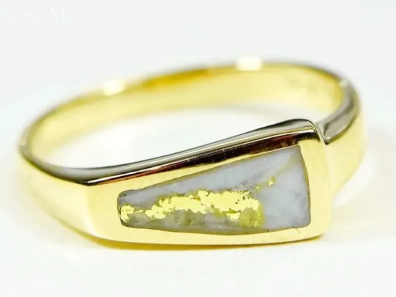 Orocal Gold Quartz Long Triangular shaped Ladies Ring-RL1074Q