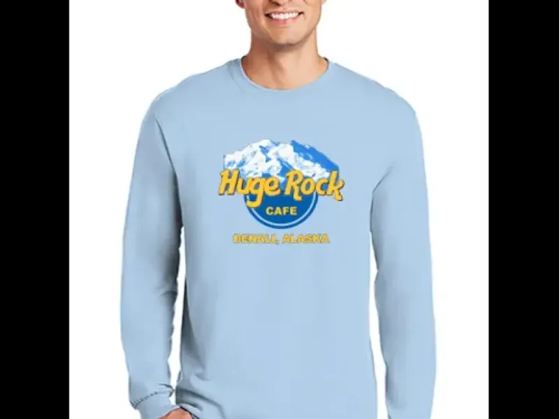 Huge Rock Cafe Long Sleeve T-shirt, 5.3 oz. "Heavy Cotton"
